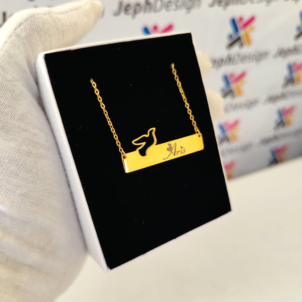 Golden Flight Bar Necklace