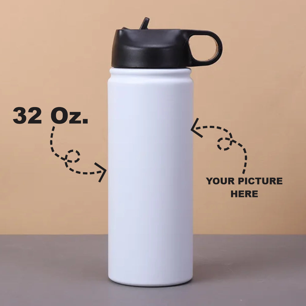 Bouteille d'eau en acier inoxydable de 32 oz