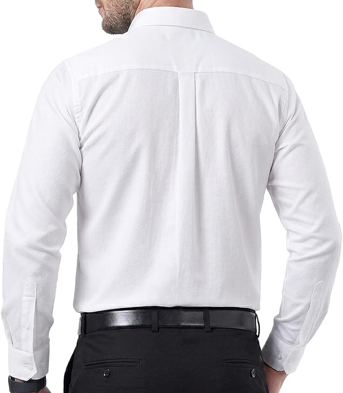 Cotton King Custom Embroidered Men’s 100% Cotton Long Sleeve Button-Down Shirt with Pocket – Work & Casual