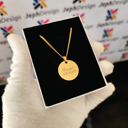 Glow Round Pendant Necklace