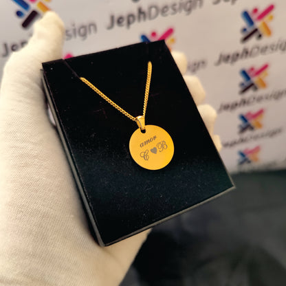 Glow Round Pendant Necklace