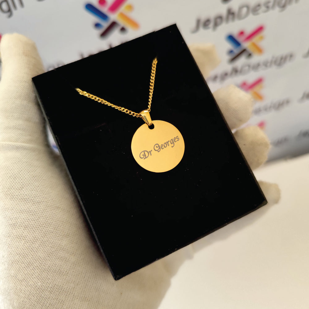 Glow Round Pendant Necklace