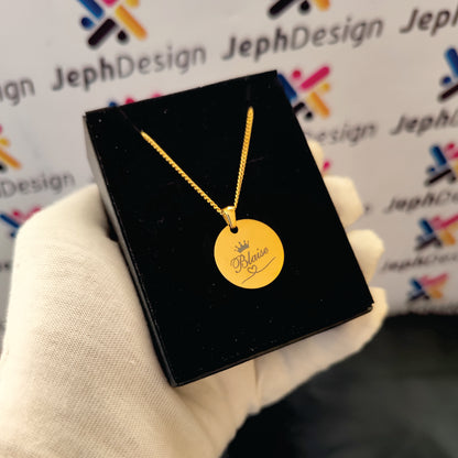 Glow Round Pendant Necklace