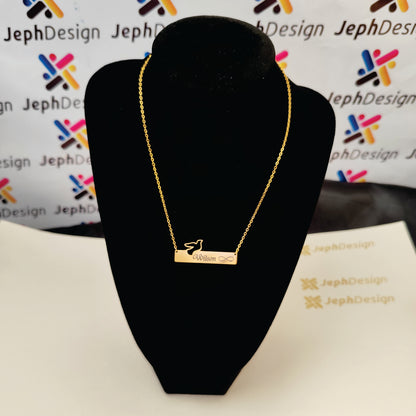 Golden Flight Bar Necklace