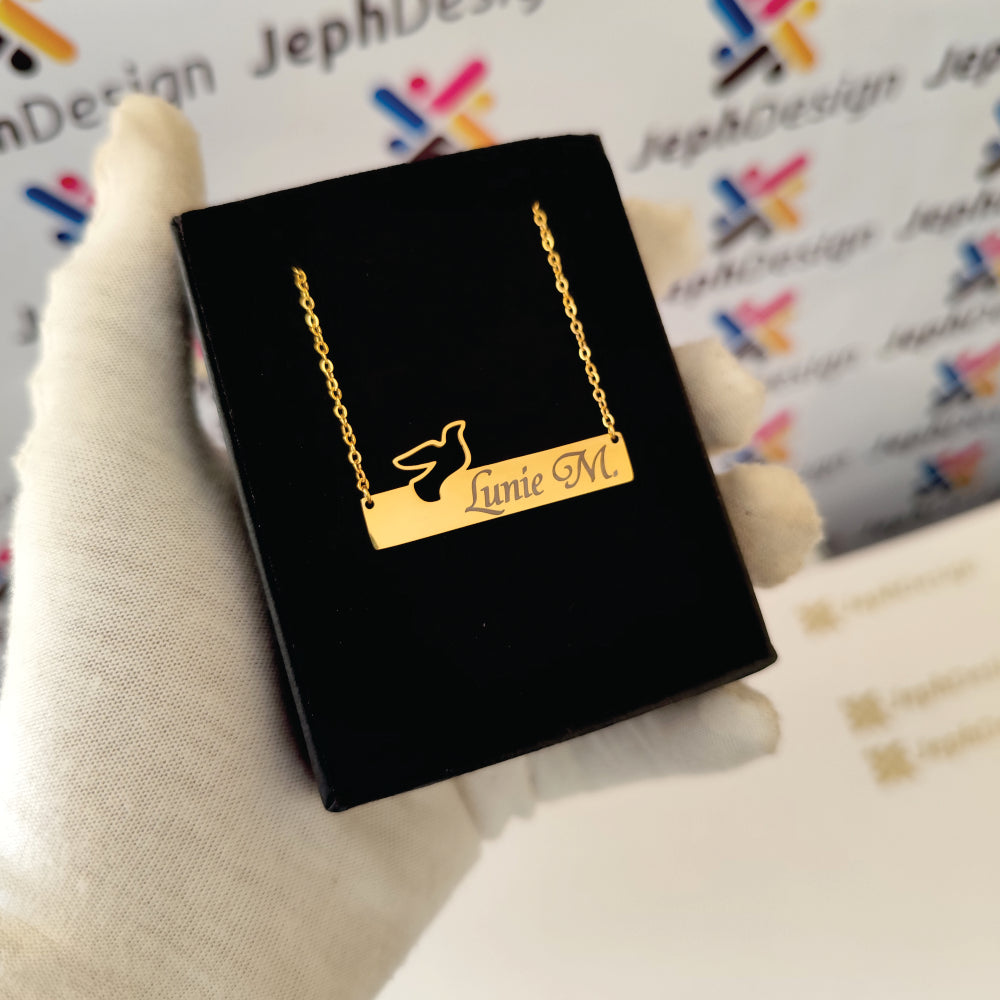 Golden Flight Bar Necklace