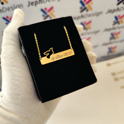 Golden Flight Bar Necklace