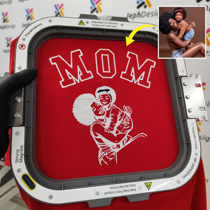 T-shirt Maman brodé avec Amour