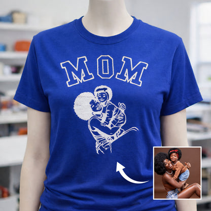 T-shirt Maman brodé avec Amour