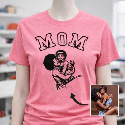 T-shirt Maman brodé avec Amour