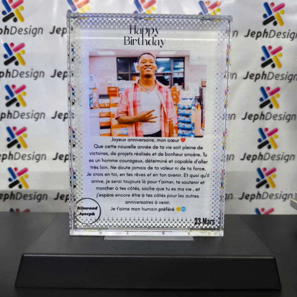Crystal Honor Plaque