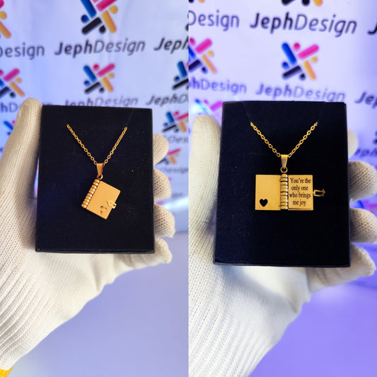 Heart Journal necklace
